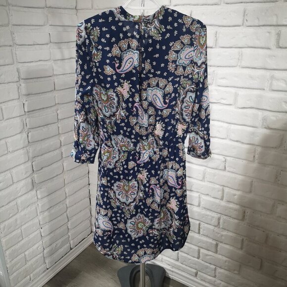 Daniel Rainn Ladies Size Small Navy with Pattern Lined Flowy Dress - Picture 2 of 10